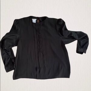 Vintage Womens Embroidered Padded Shoulder shirt